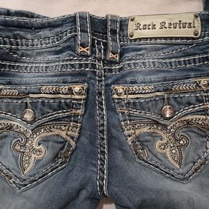 Rock Revival Blue Women's Straight Leg Jeans Size 24